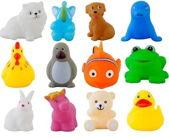 Storio Rubber Colorful Floating Baby Bath Toys