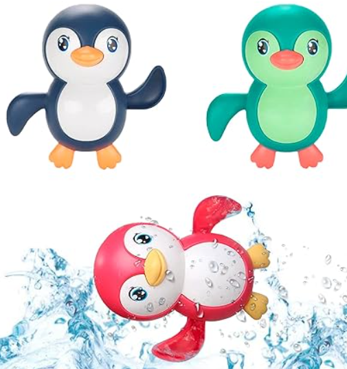 WISHKEY Plastic Floating Penguin Bathtub Toy